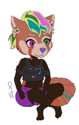 Punk red panda ($40)